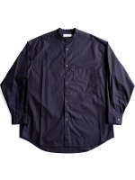 【Graphpaper】BROAD OVERSIZE L/S BAND COLLAR SHIRT (NAVY)