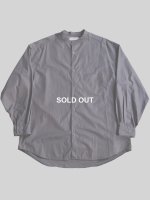 【Graphpaper】BROAD OVERSIZE L/S BAND COLLAR SHIRT (C.GRAY)