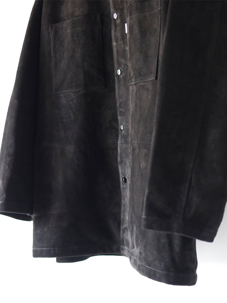 Graphpaper】GOAT SUEDE BOX SHIRT JACKET (BLACK) - TROUPE ONLINE