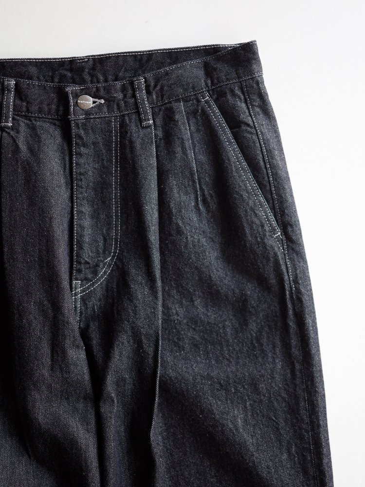 Graphpaper / COLORFAST DENIM TWO TUCK PANTS (NAVY) - TROUPE ONLINE