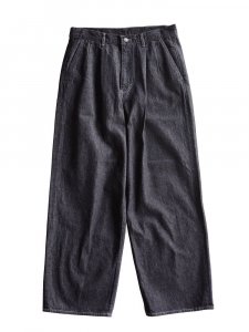 Graphpaper / COLORFAST DENIM TWO TUCK PANTS (NAVY)