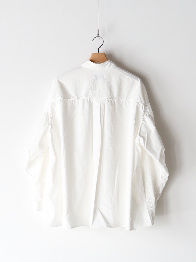 Graphpaper / GARMENT DYED POPLIN FATIGUE SHIRT (WHITE) - TROUPE