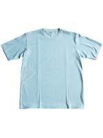 AURALEE men'sLUSTER PLAITING TEE (TURQUOISE BLUE)
