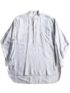 【COMOLI】シルクストライププルオーバーシャツ (STRIPE)