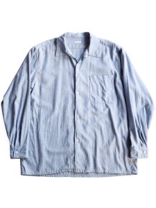 【COMOLI】コットンカシミアオープンカラーシャツ (SAX)