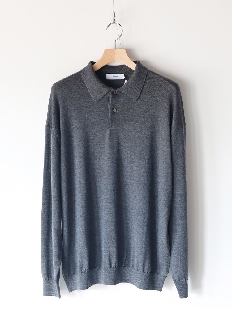 【Graphpaper】HIGH GAUGE KNIT OVERSIZED L/S POLO (C.GRAY) - TROUPE ONLINE  SHOP - COMOLI AURALEE Graphpaper NEAT Hender Scheme 通販