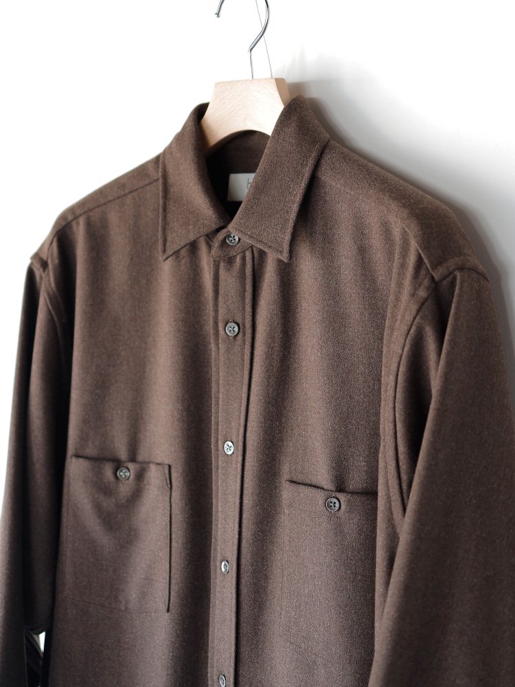 【HERILL】BLACKSHEEP SERGE WORK SHIRTS (NATURAL BROWN) - TROUPE ONLINE SHOP -  COMOLI AURALEE Graphpaper NEAT Hender Scheme 通販