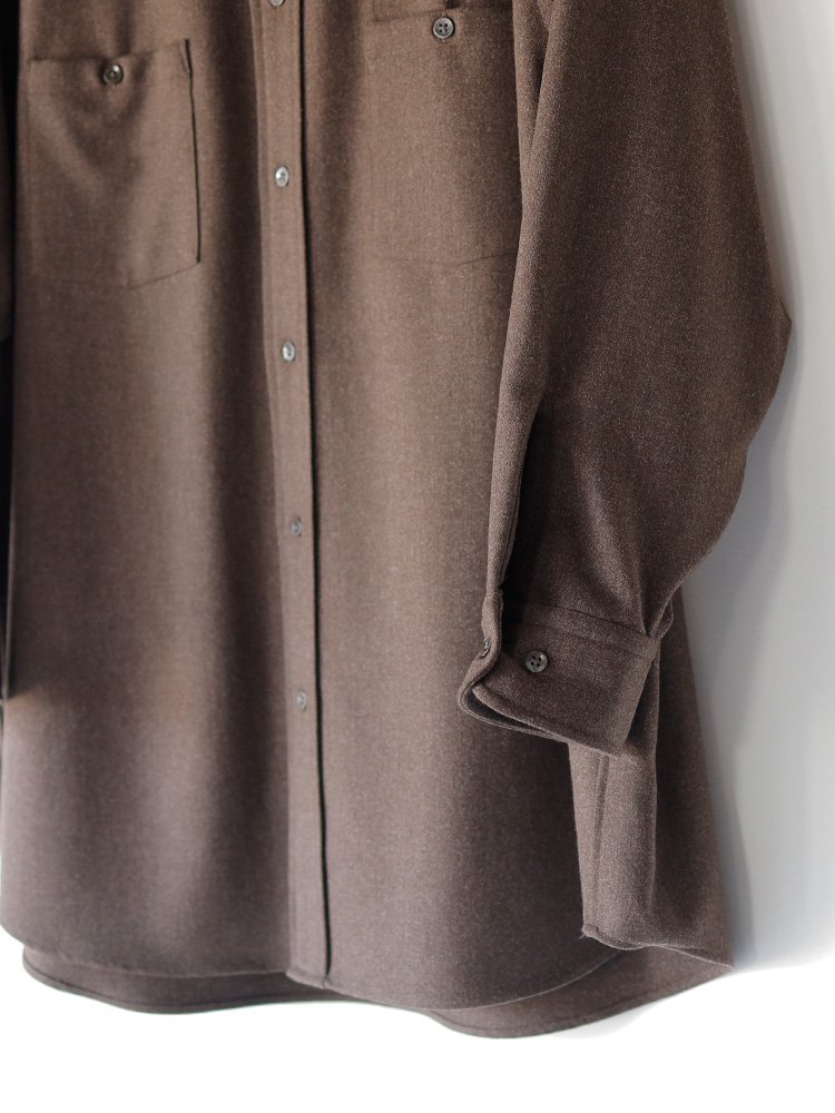 HERILL / BLACKSHEEP SERGE WORK SHIRTS (NATURAL BROWN) - TROUPE ONLINE SHOP  - COMOLI AURALEE Graphpaper NEAT Hender Scheme 通販