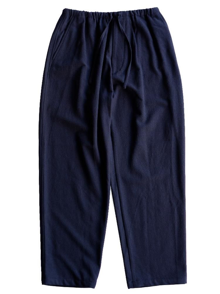 COMOLI 21AW 強縮ウールドローストリングパンツ Navy 2