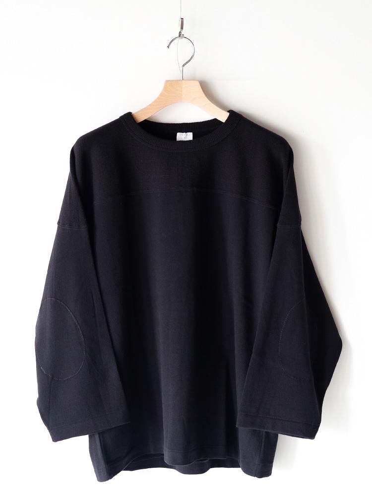 【COMOLI】ウールフットボールTシャツ (NAVY) - TROUPE