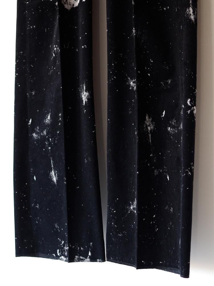 NEAT / PONTOGLIO SPLASH PRINT CORDUROY WIDE (BLACK) - TROUPE