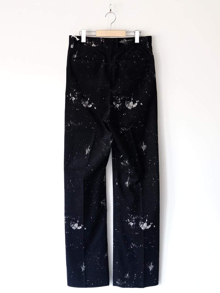 NEAT / PONTOGLIO SPLASH PRINT CORDUROY WIDE (BLACK) - TROUPE NEAT / PONTOGLIO SPLASH PRINT CORDUROY WIDE (BLACK) - TROUPE