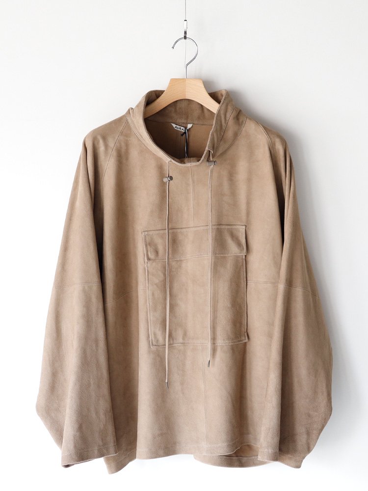 AURALEE men's / GOAT SUEDE P/O BLOUSON (KHAKI BEIGE) - TROUPE ONLINE SHOP -  COMOLI AURALEE Graphpaper NEAT Hender Scheme 通販