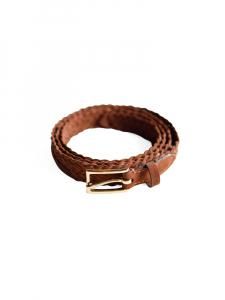 HEUGN / "NUBUCK JOSH" LEATHER MESH BELT (BROWN)
