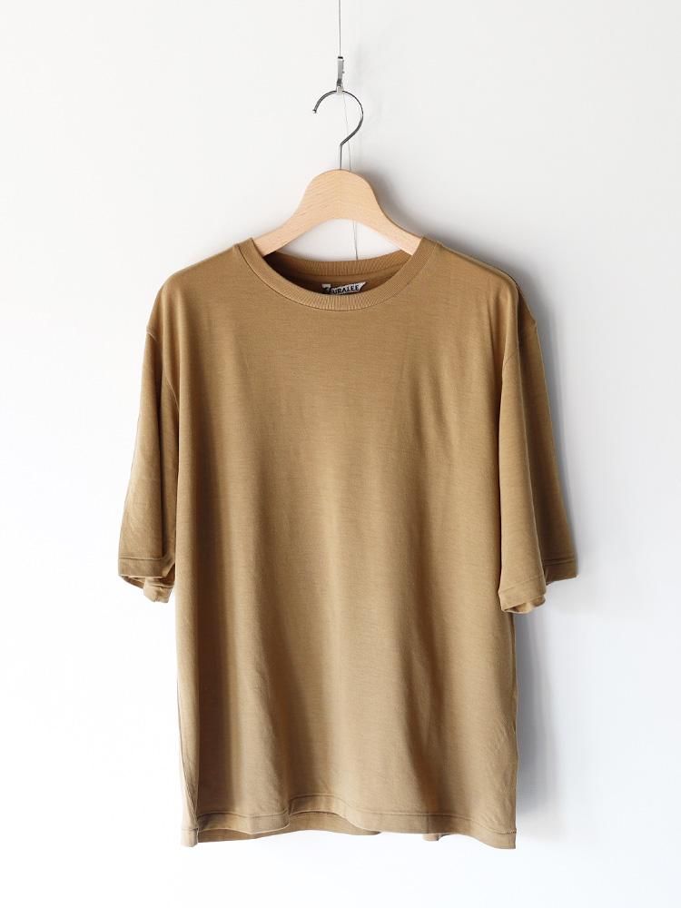 ★送料関税込★Auralee Super Soft Wool Jersey AURALEE women's / SUPER SOFT WOOL JERSEY TEE (KHAKI BEIGE