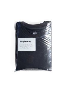 【Graphpaper】2-PACK CREW NECK TEE (BLACK)