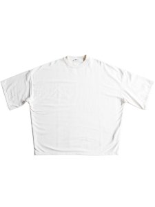 【AUBETT】GIZA空紡インレーオーバーサイズテーパードTシャツ (SUGAR WHITE)