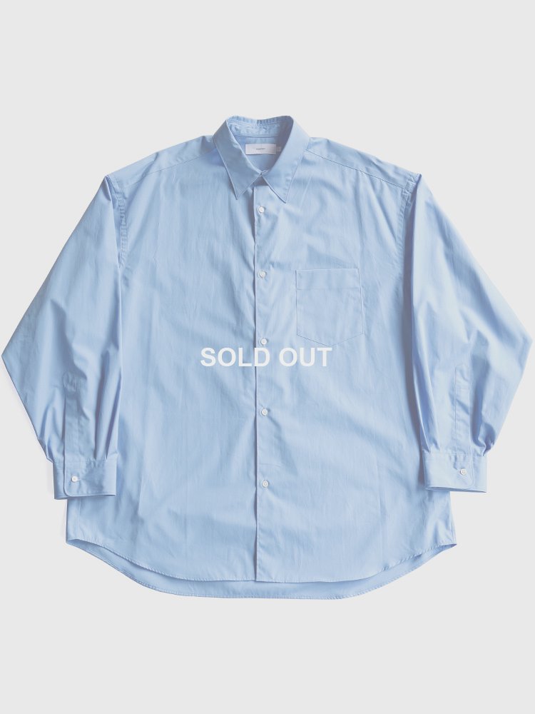 【Graphpaper】HIGH COUNT REGULAR COLLAR ROUND CUT OVERSIZED SHIRT (BLUE) -  TROUPE ONLINE SHOP - COMOLI AURALEE Graphpaper NEAT Hender Scheme 通販