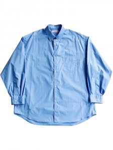 Graphpaper / HIGH COUNT REGULAR COLLAR ROUND CUT OVERSIZED SHIRT (BLUE)