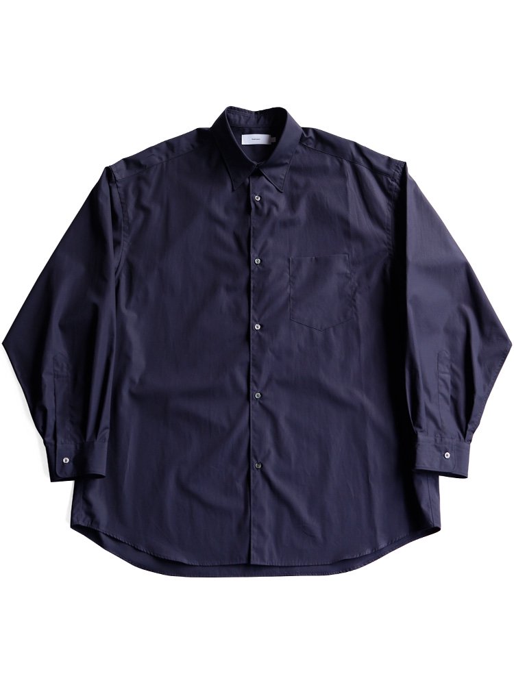 【Graphpaper】HIGH COUNT REGULAR COLLAR ROUND CUT OVERSIZED SHIRT (NAVY) -  TROUPE ONLINE SHOP - COMOLI AURALEE Graphpaper NEAT Hender Scheme 通販