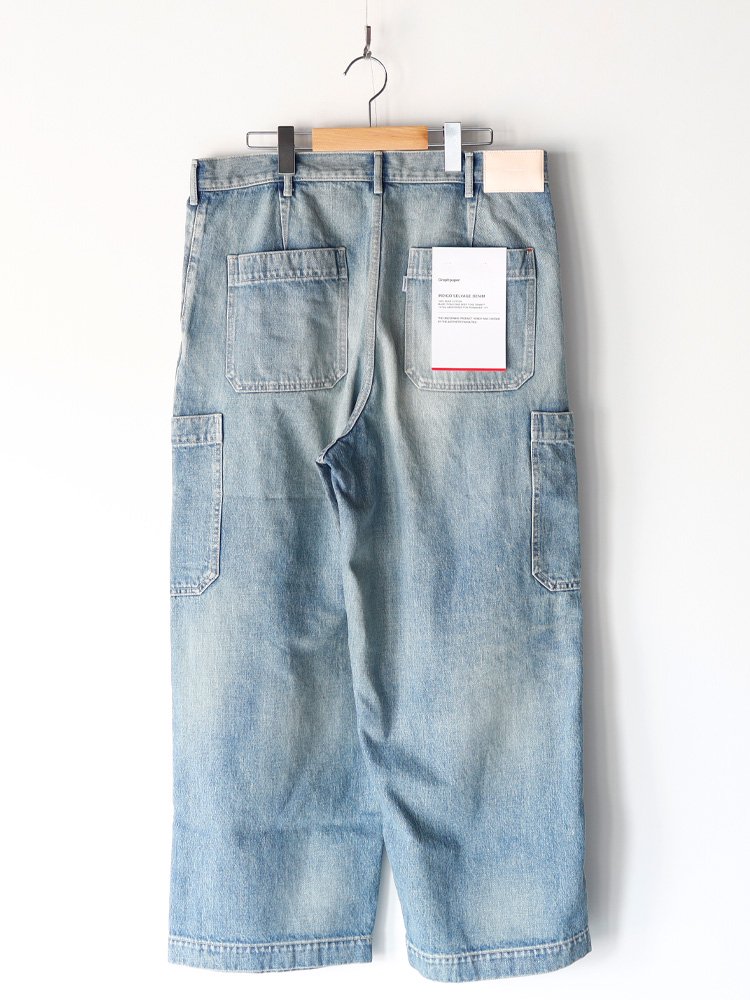 Graphpaper / SELVAGE DENIM CARGO PANTS (LIGHT FADE) - TROUPE