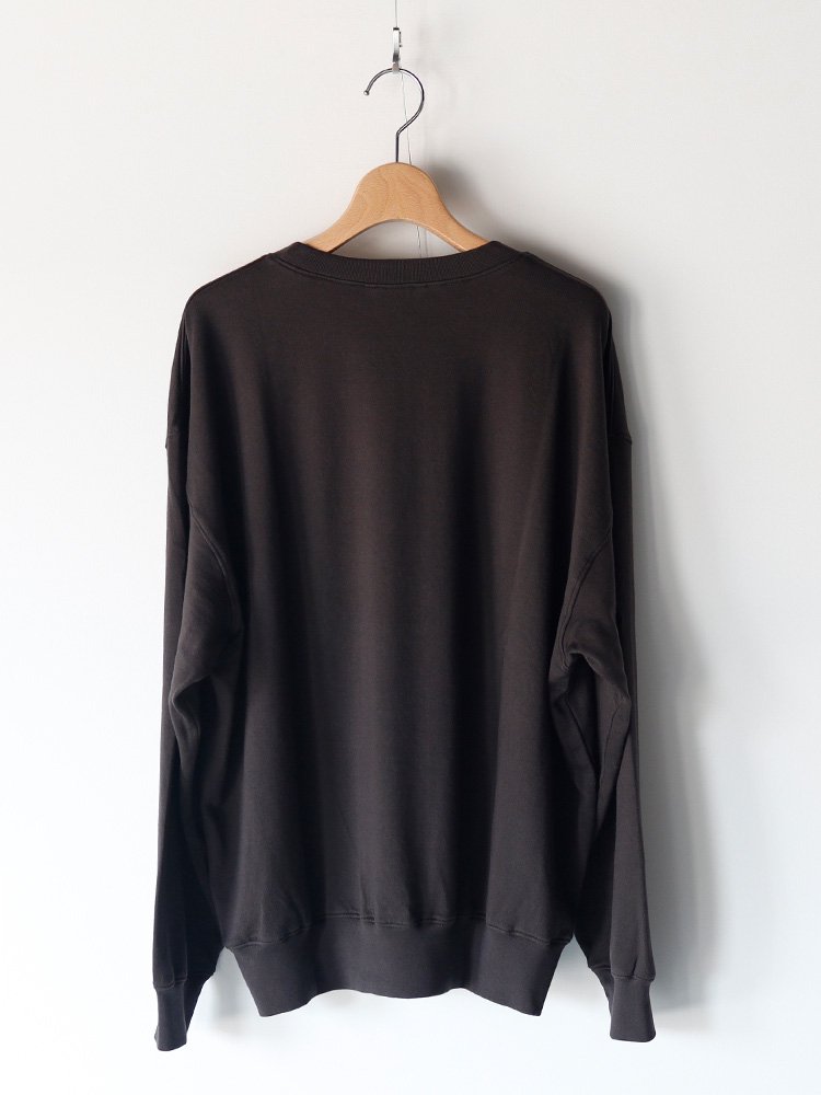 AURALEE women's / SUPER HIGH GAUGE SWEAT P/O (DARK BROWN) - TROUPE