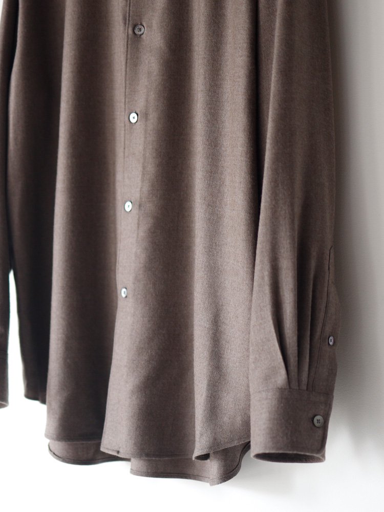 【AURALEE women's】SUPER LIGHT WOOL SHIRTS (TOP BROWN) - TROUPE ONLINE SHOP -  COMOLI AURALEE Graphpaper NEAT Hender Scheme 通販