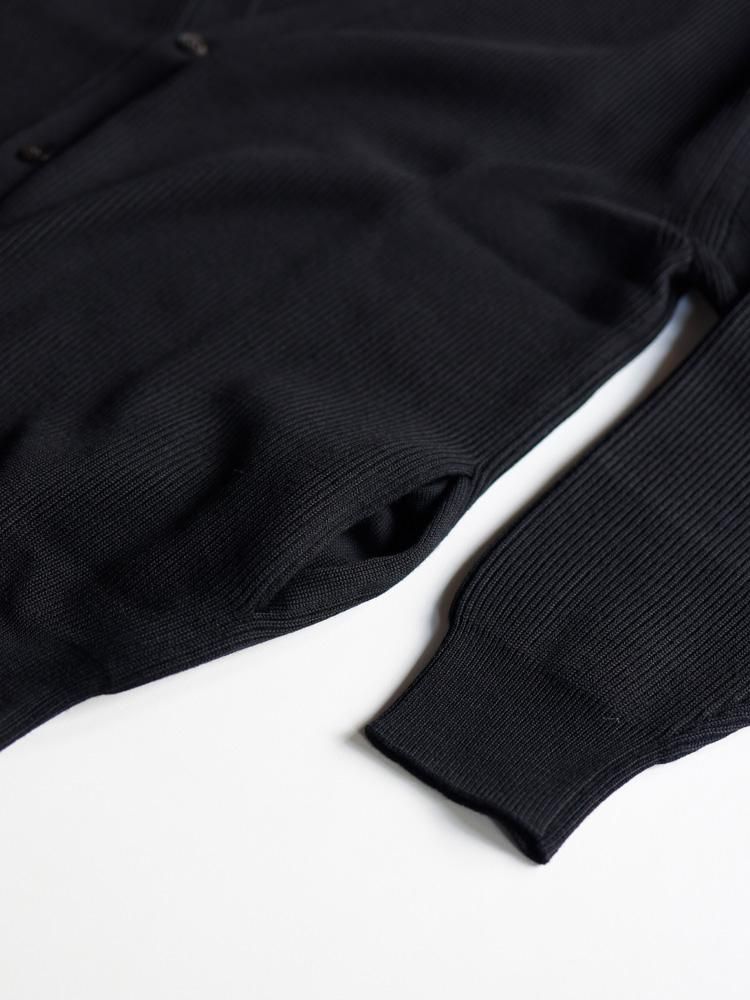 Graphpaper / HIGH DENSITY KNIT CARDIGAN (BLACK) - TROUPE