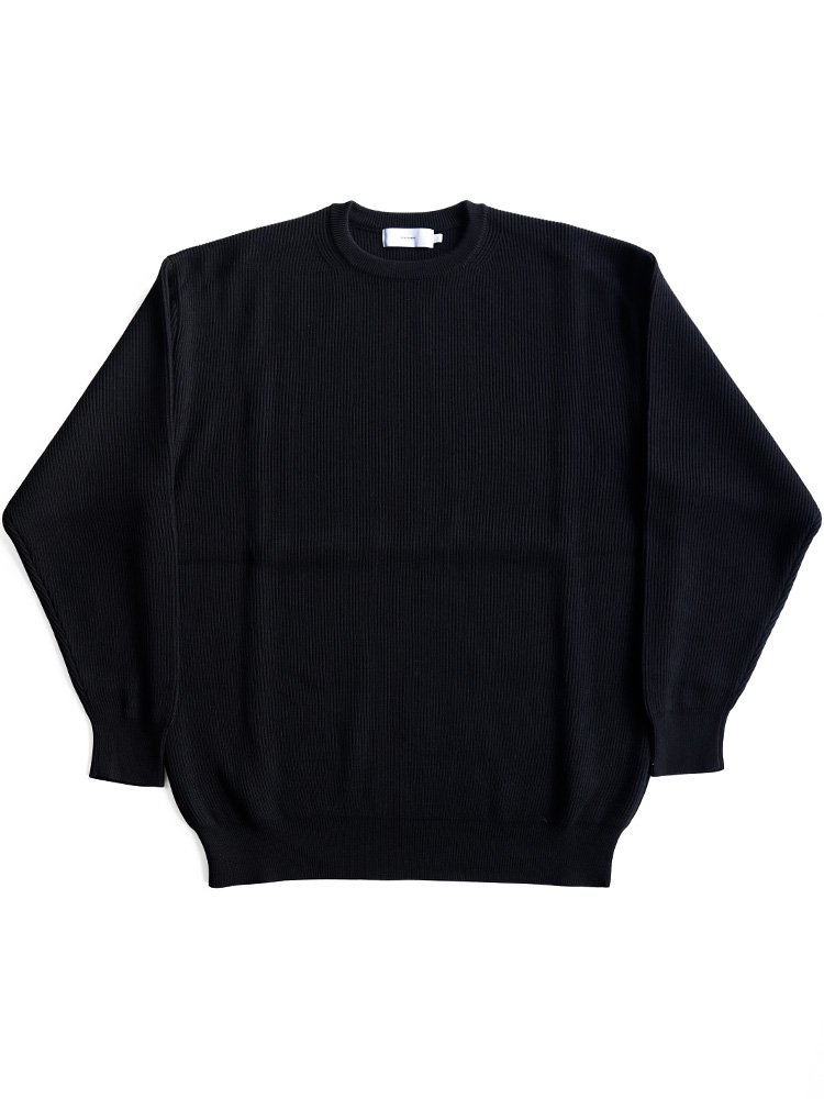 Graphpaper】HIGH DENSITY CREW NECK KNIT (BLACK) - TROUPE ONLINE