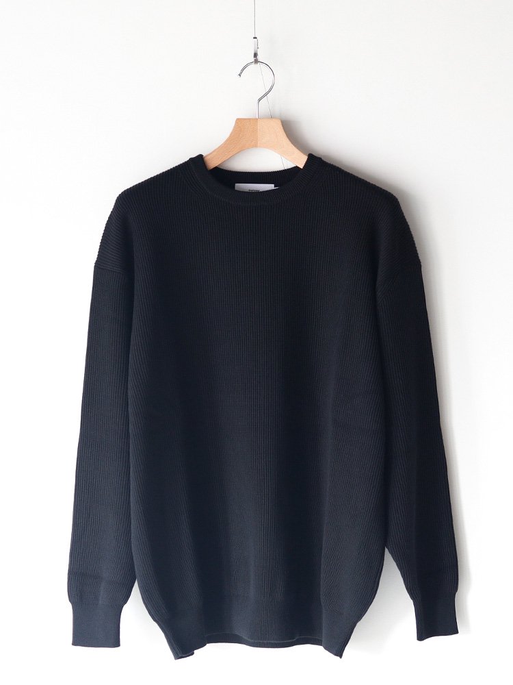 Graphpaper / HIGH DENSITY CREW NECK KNIT (BLACK) - TROUPE ONLINE SHOP -  COMOLI AURALEE Graphpaper NEAT Hender Scheme 通販