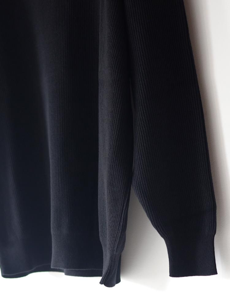 Graphpaper / HIGH DENSITY CREW NECK KNIT (BLACK) - TROUPE