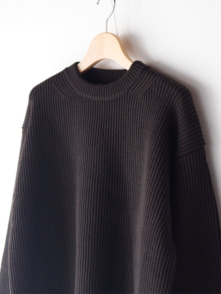 AURALEE women's / FRENCH MERINO RIB KNIT P/O (DARK BROWN) - TROUPE ONLINE  SHOP - COMOLI AURALEE Graphpaper NEAT Hender Scheme 通販