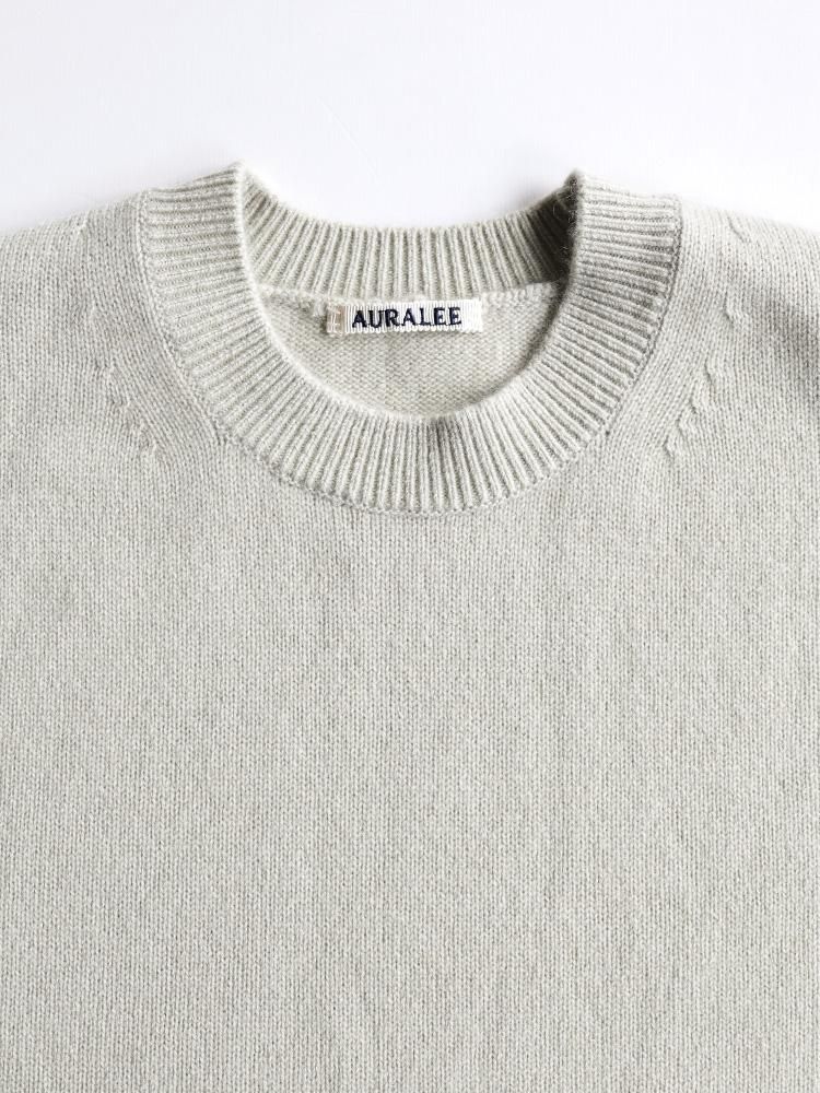 AURALEE women's / BABY CASHMERE KNIT P/O (TOP LIGHT KHAKI