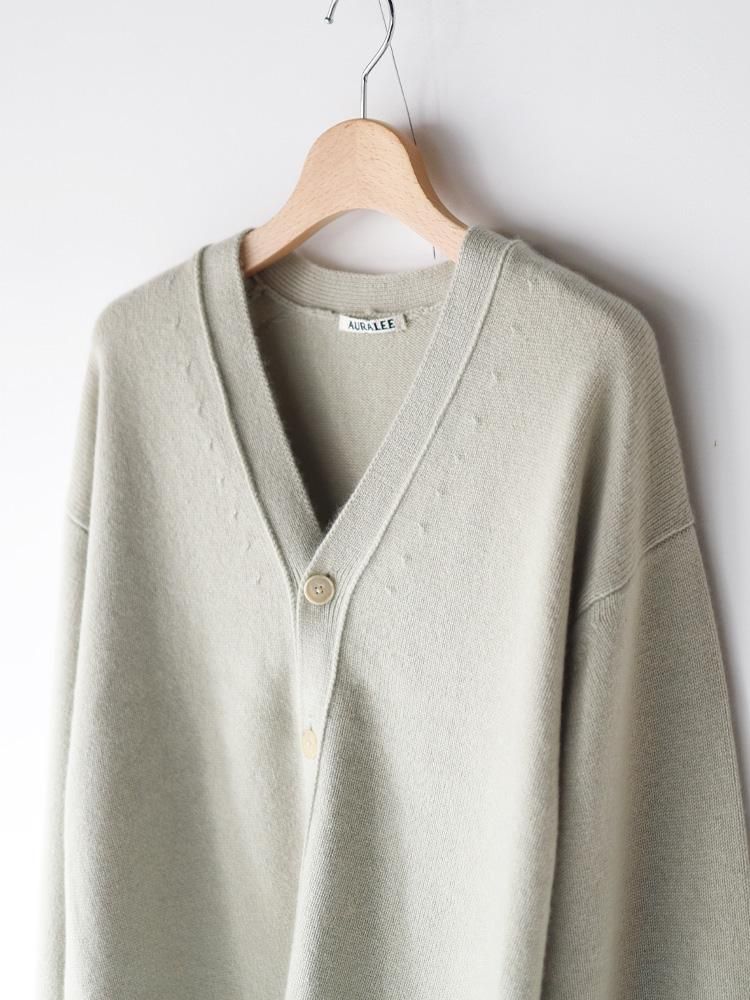 AURALEE women's / BABY CASHMERE KNIT CARDIGAN (TOP LIGHT KHAKI) - TROUPE  ONLINE SHOP - COMOLI AURALEE Graphpaper NEAT Hender Scheme 通販