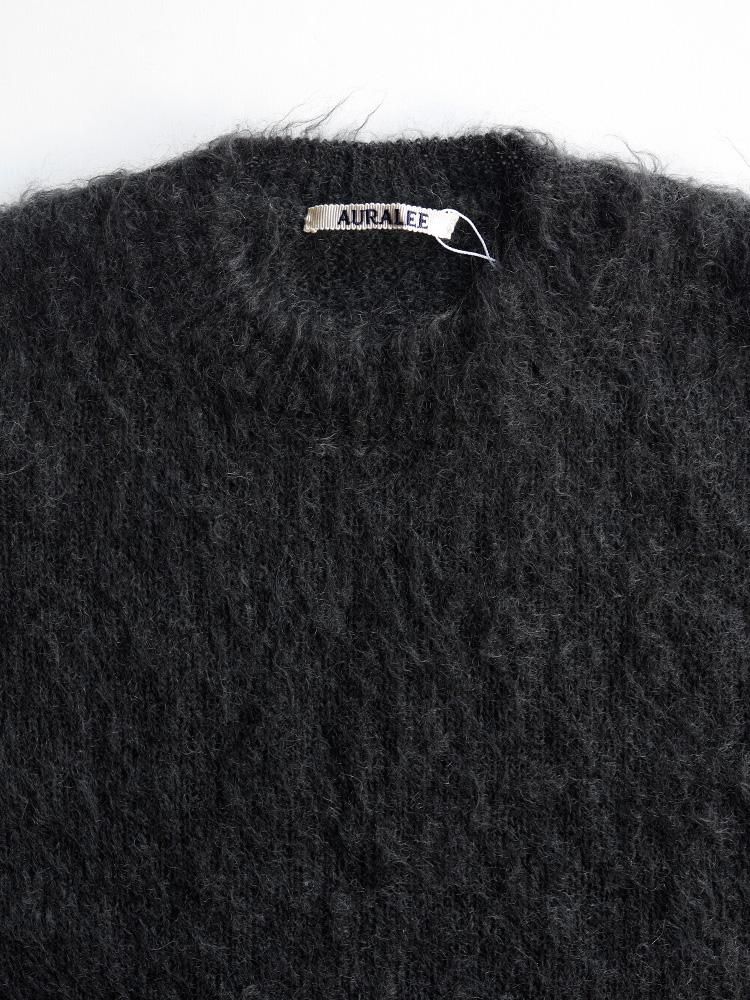 AURALEE women's / BRUSHED SUPER KID MOHAIR KNIT P/O (INK BLACK) - TROUPE  ONLINE SHOP - COMOLI AURALEE Graphpaper NEAT Hender Scheme 通販