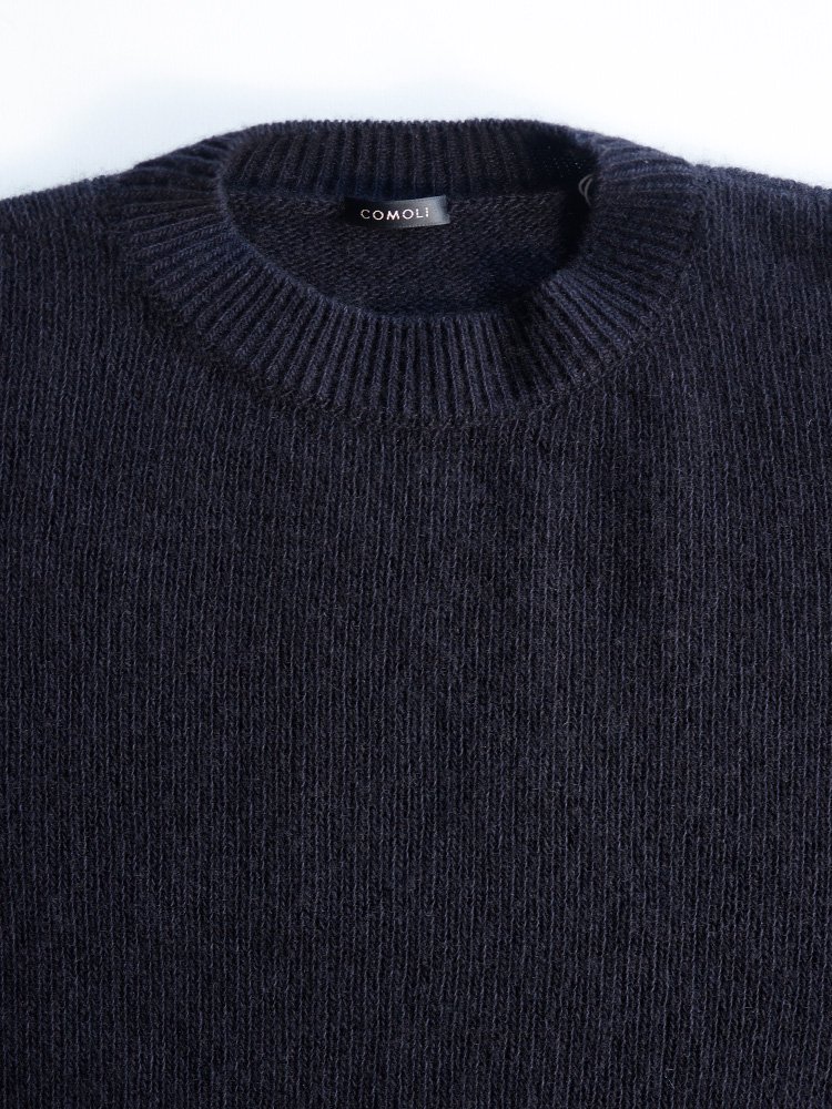 COMOLI 20aw カシミヤクルーネックニットNAVY size3 製品染め auralee