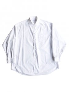 Graphpaper / HIGH COUNT WIDE SPREAD COLLAR SHIRT (WHITE)