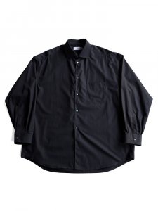 Graphpaper / HIGH COUNT WIDE SPREAD COLLAR SHIRT (BLACK)