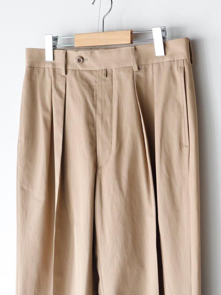 NEAT / UNFINSHED WOOL HERRINGBONE WIDE (KHAKI) - TROUPE