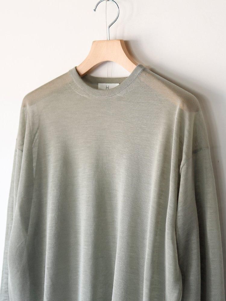 HERILL / Ramie High gauge crew neck – carol ONLINE STORE