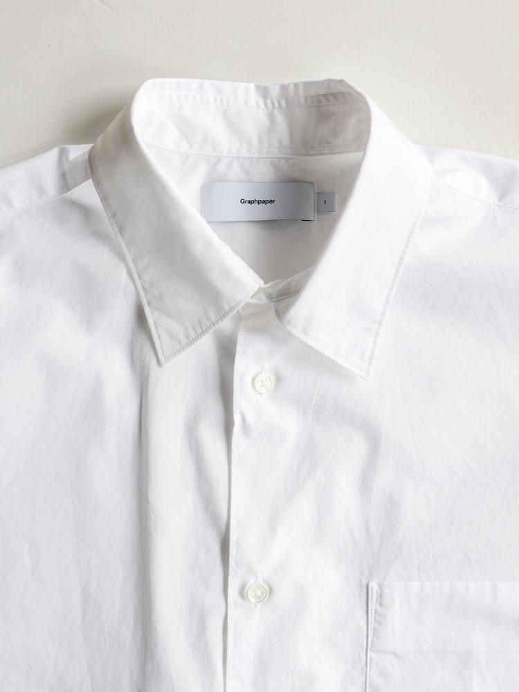 Graphpaper / BROAD REGULAR COLLAR SHIRT (WHITE) - TROUPE
