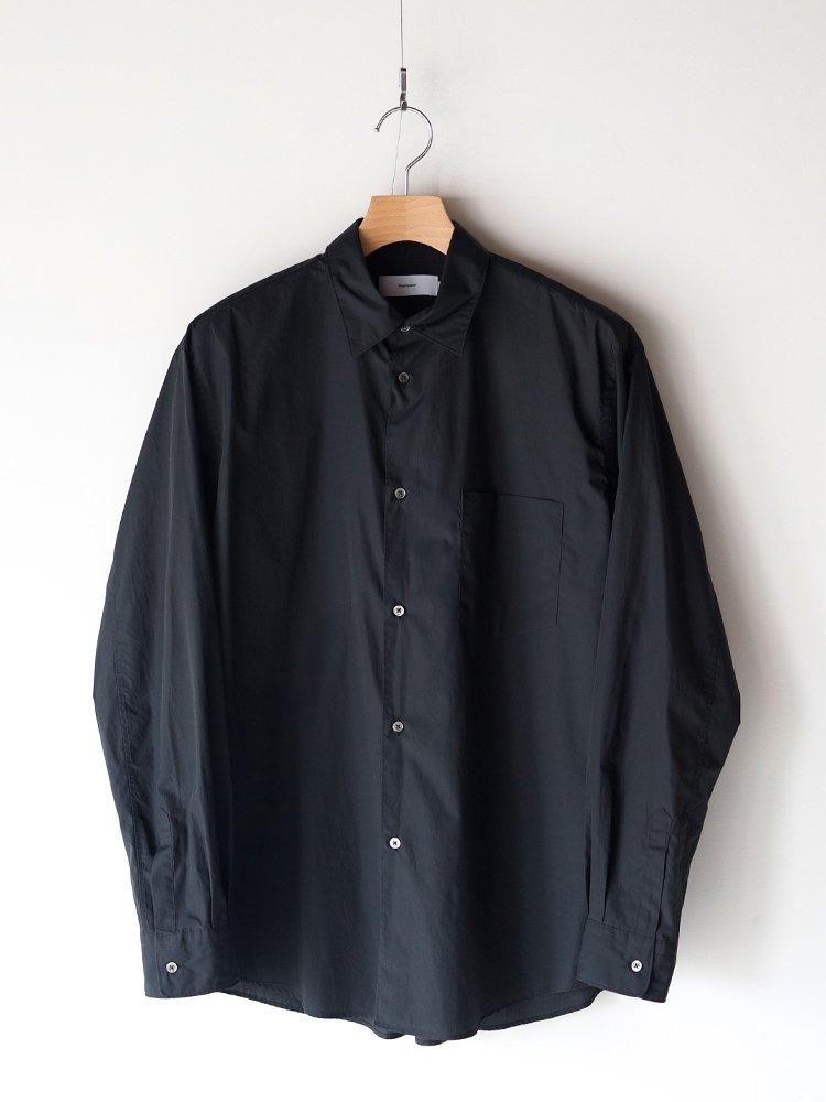 Graphpaper / BROAD REGULAR COLLAR SHIRT (BLACK) - TROUPE
