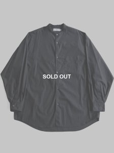 Graphpaper / BROAD L/S OVERSIZED BAND COLLAR SHIRT (BLACK)