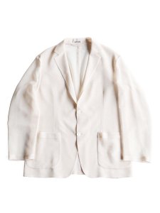 AURALEE women's / WOOL RECYCLE POLYESTER LENO SHEER JACKET (IVORY)