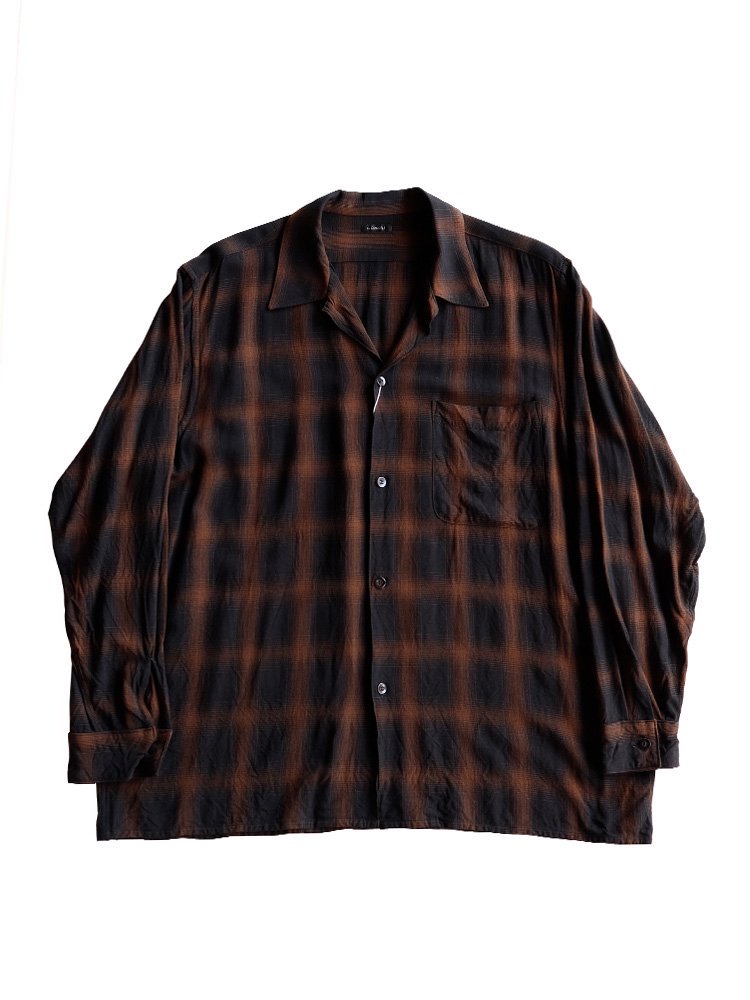 COMOLI / レーヨンオープンカラーシャツ (CHECK) - TROUPE ONLINE SHOP - COMOLI AURALEE  Graphpaper NEAT Hender Scheme 通販
