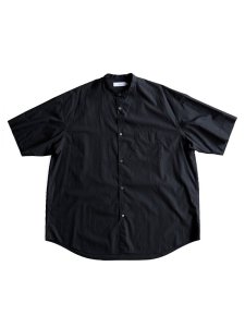 Graphpaper / BROAD S/S OVERSIZED BAND COLLAR SHIRT (BLACK)