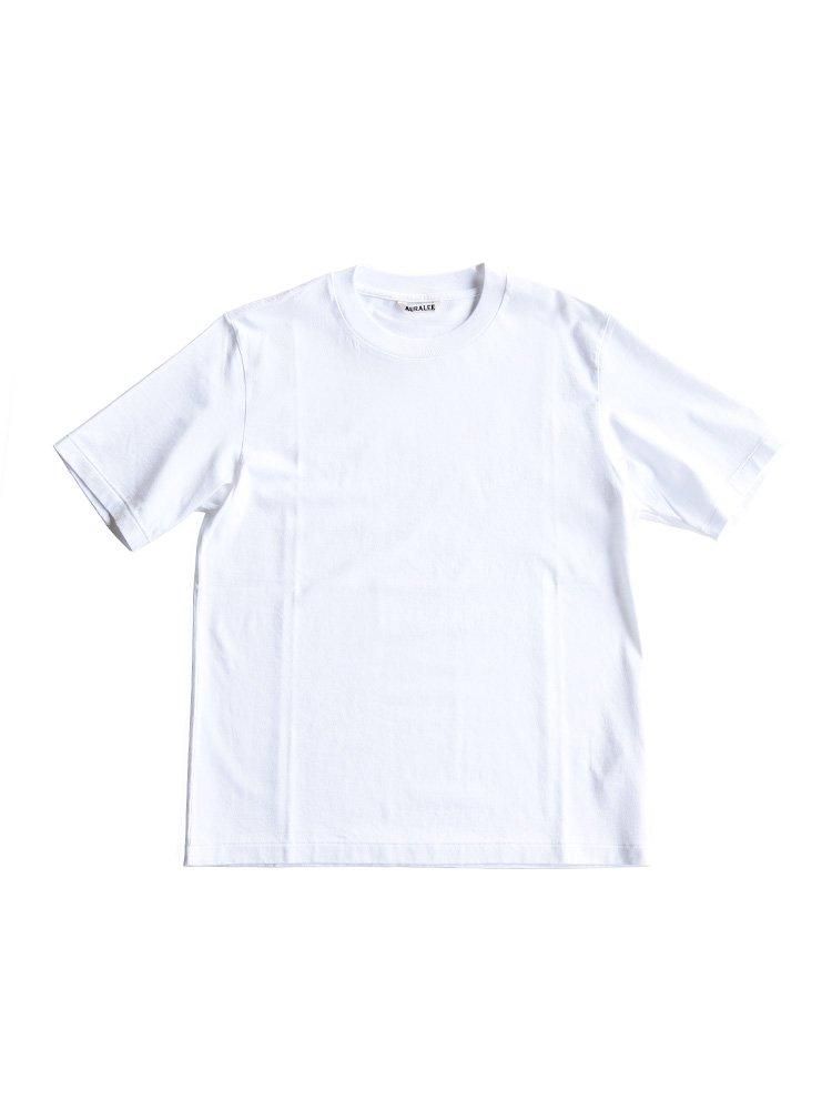 AURALEE women's / ORGANIC COTTON HIGH GAUGE JERSEY TEE