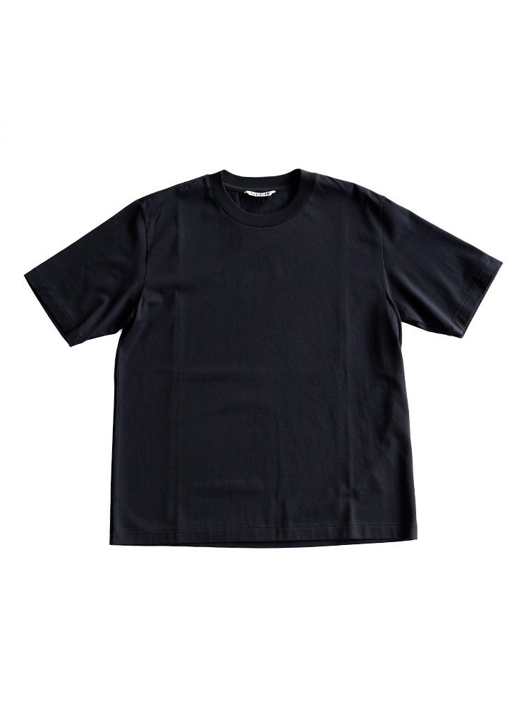 AURALEE women's / ORGANIC COTTON HIGH GAUGE JERSEY TEE (BLACK) - TROUPE  ONLINE SHOP - COMOLI AURALEE Graphpaper NEAT Hender Scheme 通販