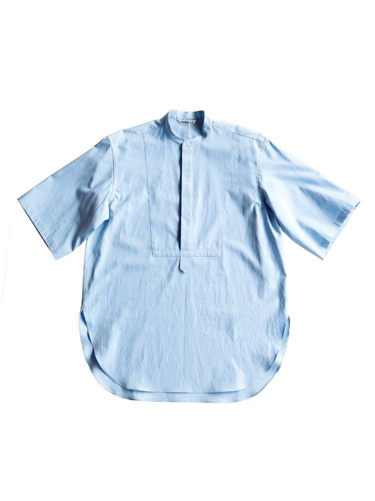 AURALEE women's / WASHED FINX TWILL HALF SLEEVED P/O SHIRT