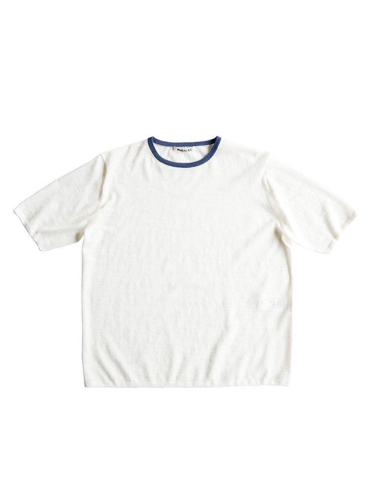 AURALEE women's / HARD TWIST HIGH GAUGE WOOL SILK KNIT TEE